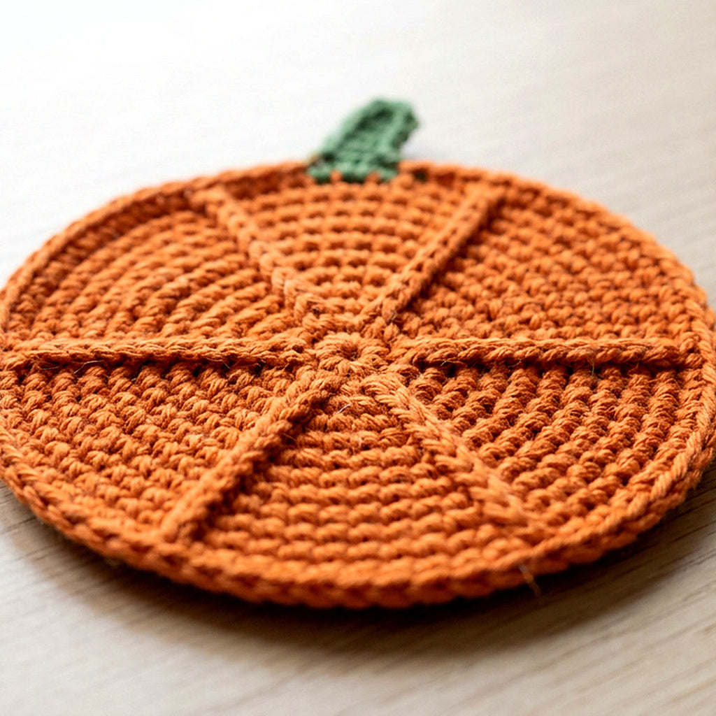 Pumpkin Coaster — the finished object this pattern is designed to produce