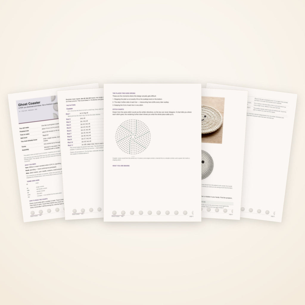 Ghost Coaster — the pages included in the download