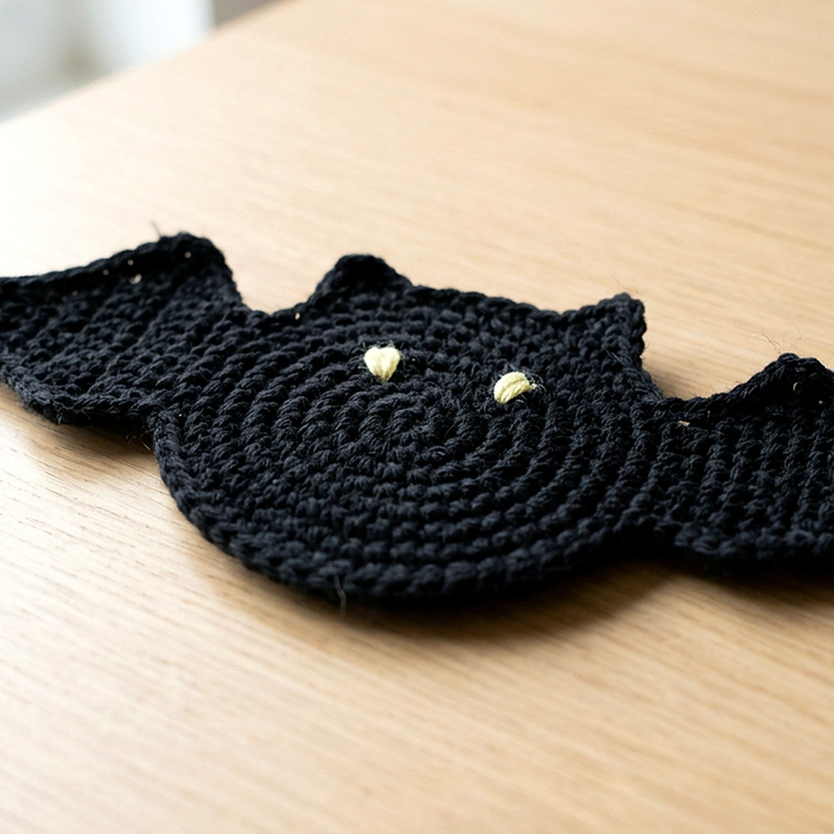 Bat Coaster — the finished object this pattern is designed to produce