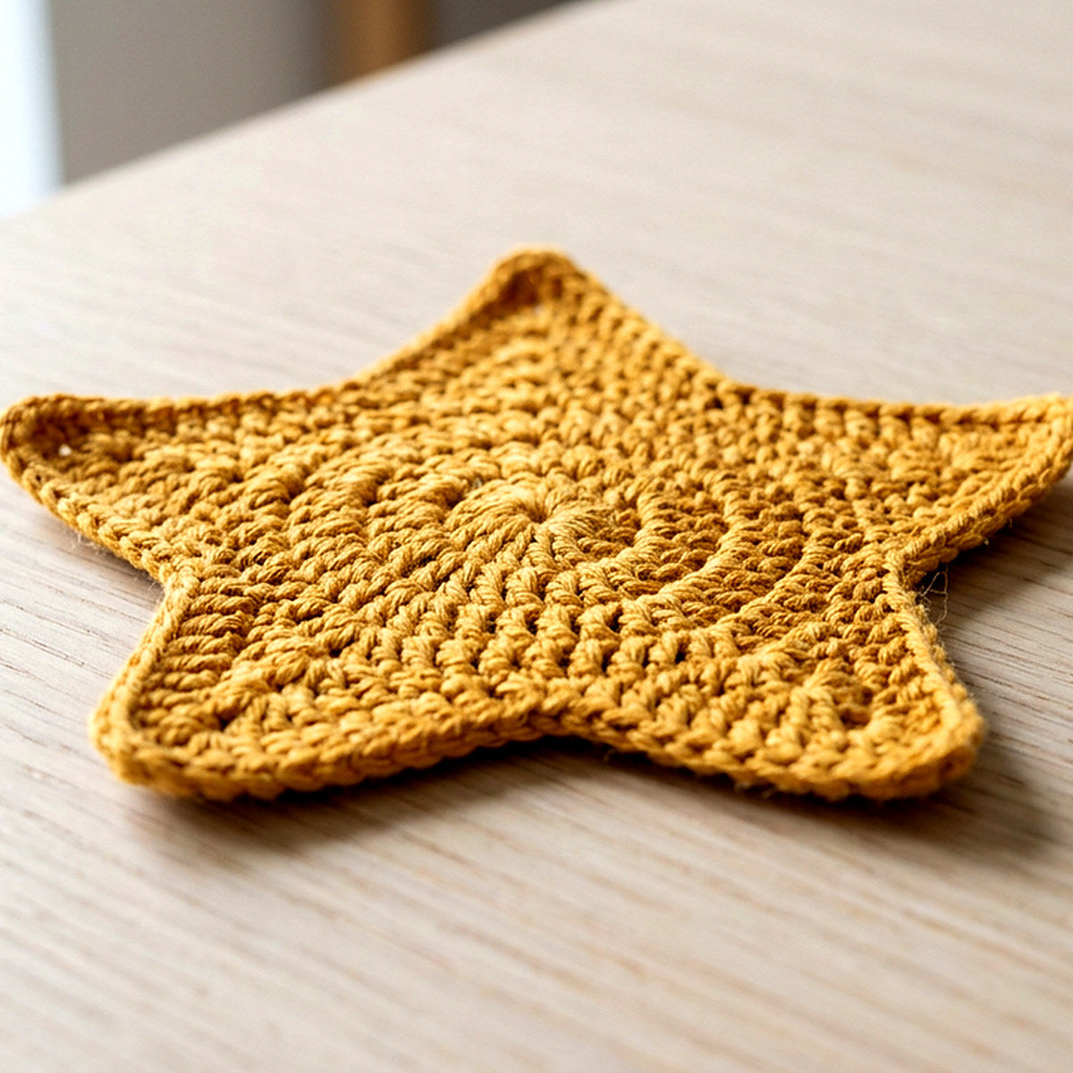 Star Coaster — the finished object this pattern is designed to produce