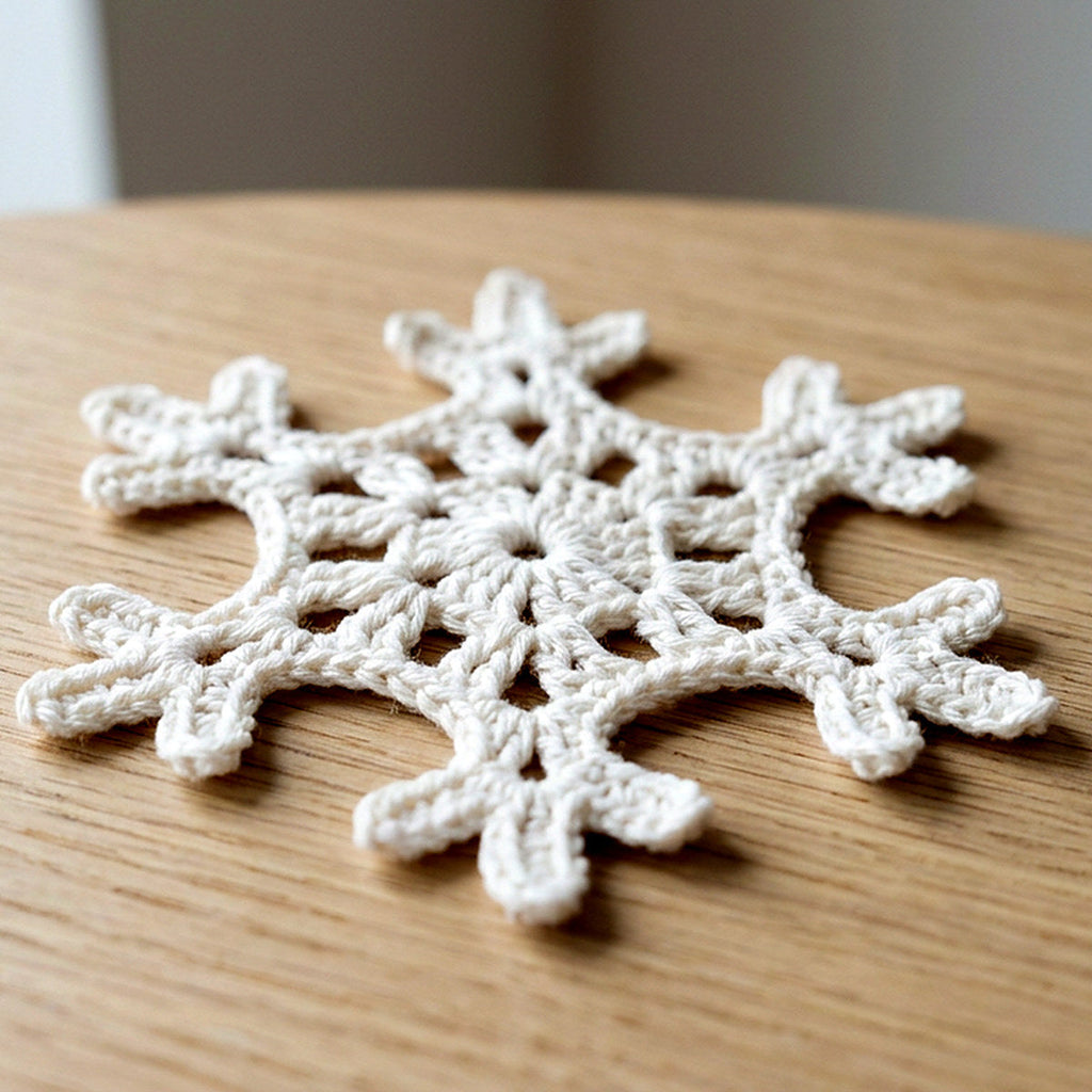 Snowflake Coaster — the finished object this pattern is designed to produce