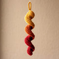 Autumn Leaf Spiral Ornament — the finished object this pattern is designed to produce