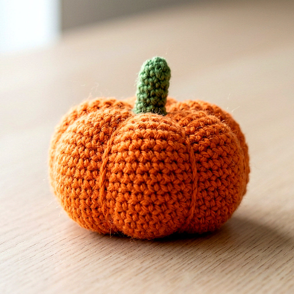 Gourdon the Pumpkin — No-Sew Mini — the finished object this pattern is designed to produce