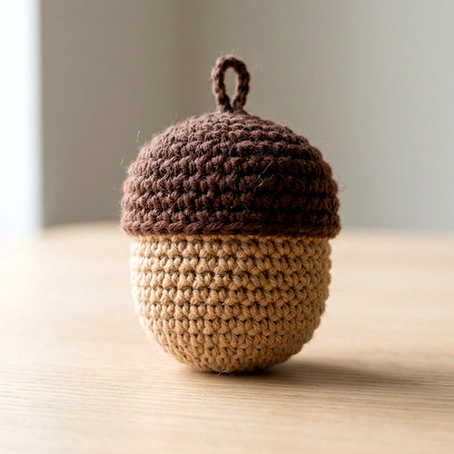 Hazel the Acorn — No-Sew Mini — the finished object this pattern is designed to produce