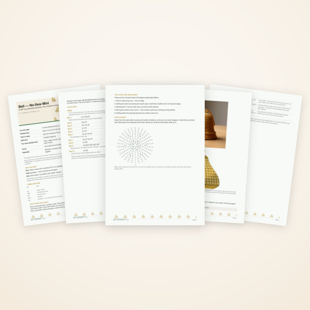 Bell — No-Sew Mini — the pages included in the download