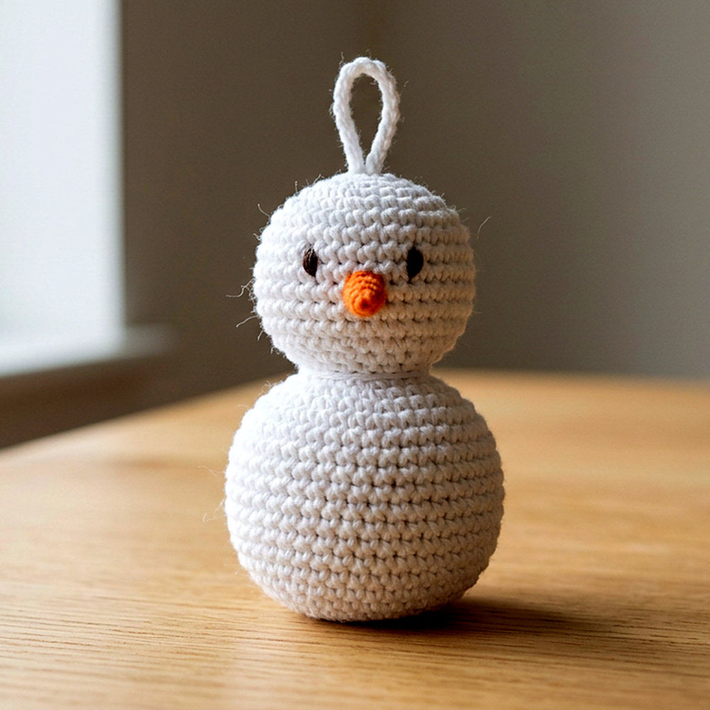 Tuck the Snowman — No-Sew Mini — the finished object this pattern is designed to produce
