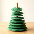 Christmas Tree Coaster Set — Seven Coasters That Stack Into a Tree — the finished object this pattern is designed to produce