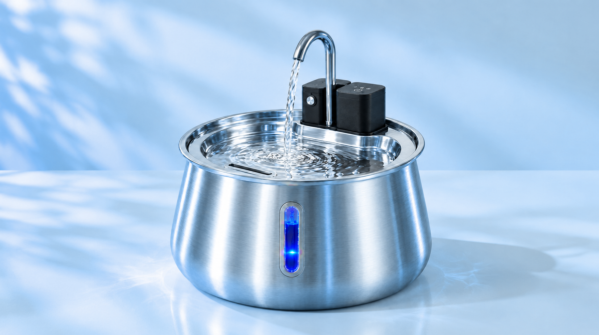 KROCHE stainless steel dog water fountain